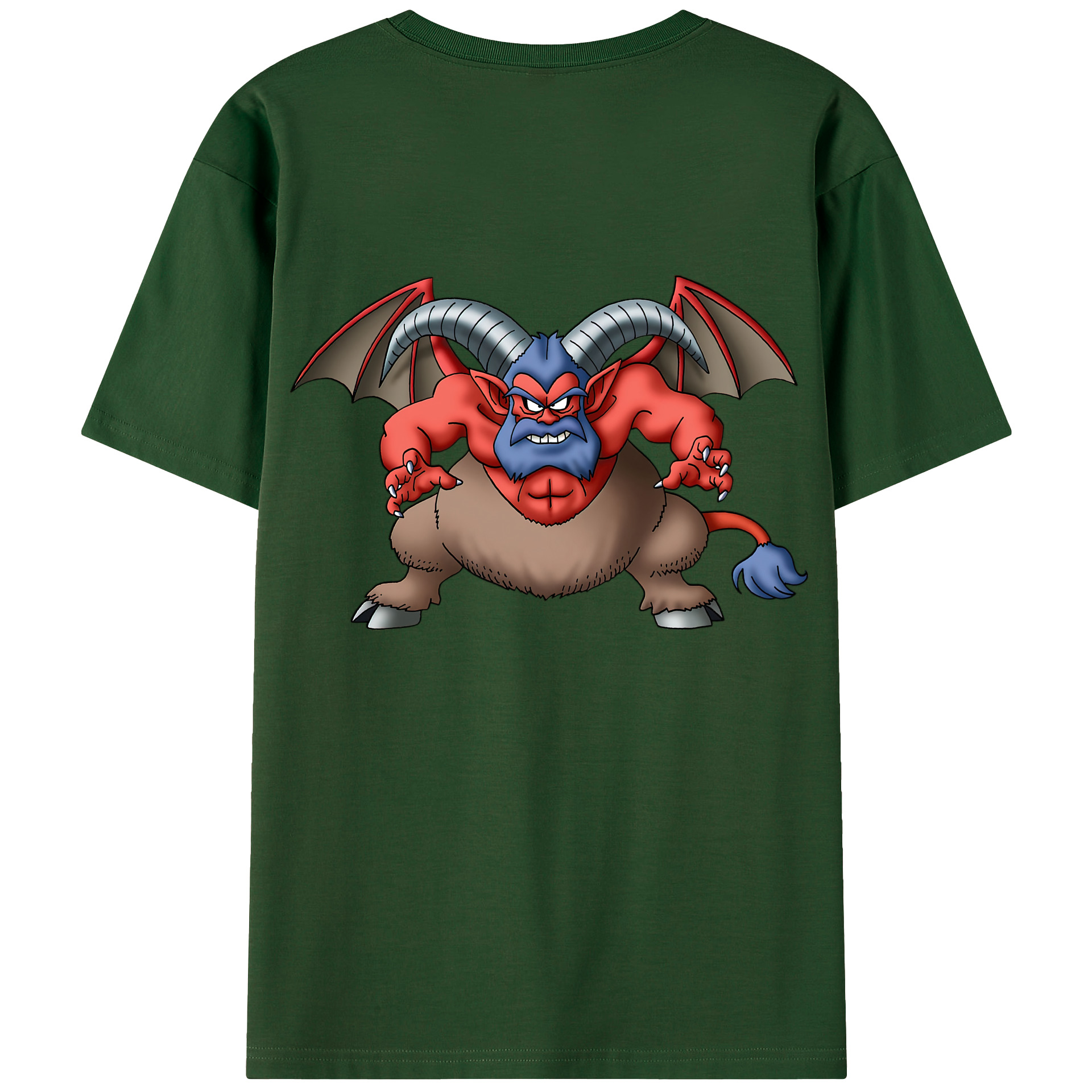 （画像用） ドラゴンクエスト Doragon Kuesuto Dragon Quest 綿100％半袖Tシャツ（背面プリント）